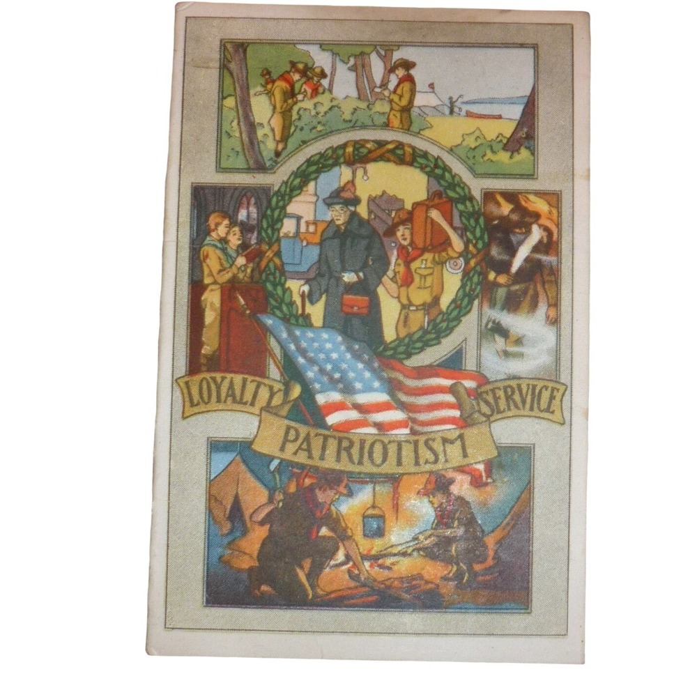 1932 Boy Scouts America Tri Fold Membership Card Certificate Longmont CO Hoover